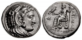 KINGS of MACEDON. Alexander III ‘the Great’. 336-323 BC. AR Tetradrachm (26.5mm, 17.19 g, 8h). Myriandros or Issos mint. Struck under Menes or Philota...