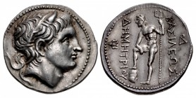 KINGS of MACEDON. Demetrios I Poliorketes. 306-283 BC. AR Tetradrachm (31.5mm, 17.16 g, 8h). Amphipolis mint. Struck circa 291-290 BC.