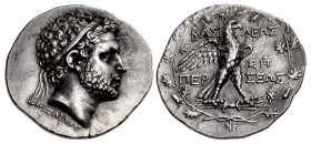 KINGS of MACEDON. Perseus. 179-168 BC. AR Tetradrachm (32.5mm, 16.51 g, 7h). Attic standard. Pella or Amphipolis mint; Zoilos, mintmaster. Struck circ...