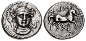 KINGS of PAEONIA. Audoleon. Circa 315-286 BC. AR Tetradrachm (23.5mm, 12.63 g, 4h). Astibos or Damastion mint.