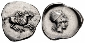 AKARNANIA, Leukas. Circa 400-375 BC. AR Stater (21.5mm, 8.46 g, 3h).