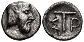 AKARNANIA, Stratos. Circa 425-380 BC. AR Trihemiobol (10.5mm, 0.97 g, 1h).