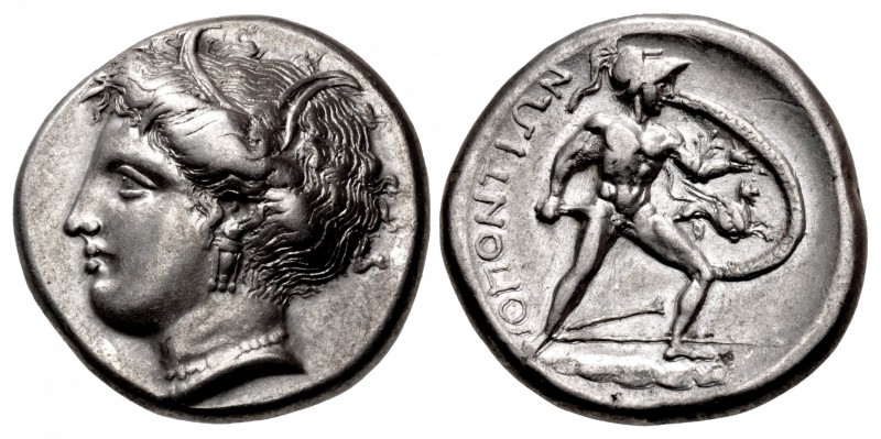 LOKRIS, Lokri Opuntii. Circa 360-350 BC. AR Stater (23mm, 12.19 g, 11h). Head of...