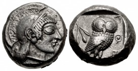 ATTICA, Athens. Circa 500/490-485/0 BC. AR Tetradrachm (20.5mm, 17.28 g, 2h).