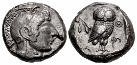 ATTICA, Athens. Circa 500/490-485/0 BC. AR Tetradrachm (26.5mm, 17.21 g, 5h).