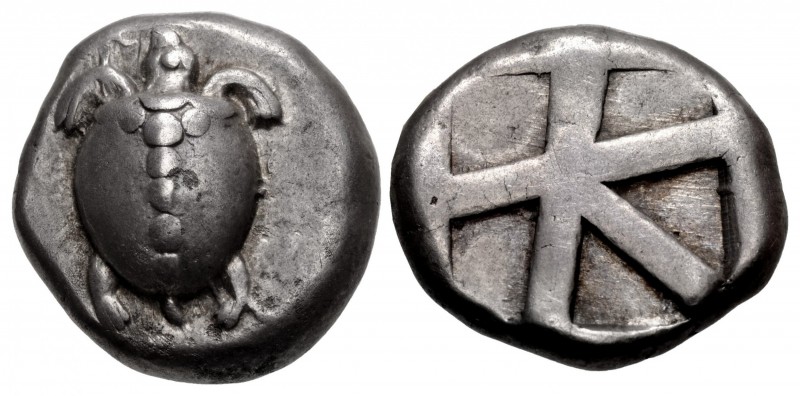 ISLANDS off ATTICA, Aegina. Circa 480-457 BC. AR Stater (19.5mm, 12.15 g, 9h). S...