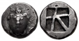 ISLANDS off ATTICA, Aegina. Circa 480-457 BC. AR Hemistater – Drachm (16mm, 6.09 g, 6h).