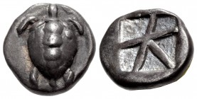 ISLANDS off ATTICA, Aegina. Circa 480-457 BC. AR Quarter Stater – Hemidrachm (13mm, 2.88 g, 2h).