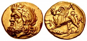 CIMMERIAN BOSPOROS, Pantikapaion. Circa 340-325 BC. AV Stater (18.5mm, 9.07 g, 5h).