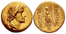 KINGS of BOSPOROS. Asander. As king, circa 43-16 BC. AV Stater (19mm, 8.19 g, 12h). Pantikapaion mint. Dated RY 8 (40/39 BC).