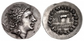 KINGS of PONTOS. Mithradates VI Eupator. Circa 120-63 BC. AR Tetradrachm (35.5mm, 16.62 g, 12h). Pergamon mint. Dated month 12, year 223 BE (September...