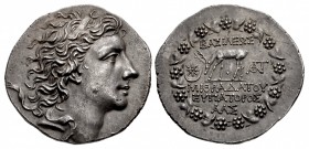 KINGS of PONTOS. Mithradates VI Eupator. Circa 120-63 BC. AR Tetradrachm (33.5mm, 16.41 g, 1h). Pergamon mint. Dated BE 231 (67/6 BC).