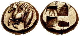 MYSIA, Kyzikos. Circa 550-450 BC. EL Hekte – Sixth Stater (11mm, 2.66 g).