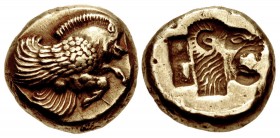 LESBOS, Mytilene. Circa 521-478 BC. EL Hekte – Sixth Stater (10.5mm, 2.55 g, 5h).