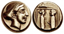 LESBOS, Mytilene. Circa 454-428/7 BC. EL Hekte – Sixth Stater (10mm, 2.54 g, 7h).