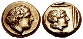 LESBOS, Mytilene. Circa 412-378 BC. EL Hekte – Sixth Stater (10.5mm, 2.54 g, 1h).