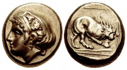 LESBOS, Mytilene. Circa 412-378 BC. EL Hekte – Sixth Stater (10mm, 2.54 g, 6h).