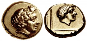 LESBOS, Mytilene. Circa 377-326 BC. EL Hekte – Sixth Stater (11mm, 2.56 g, 12h).