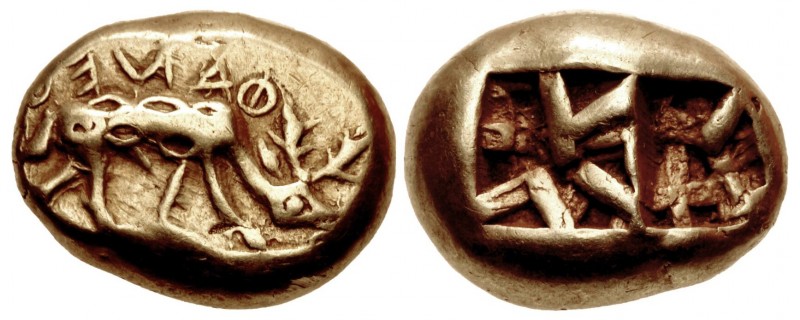 IONIA, Ephesos. Phanes. Circa 625-600 BC. EL Trite – Third Stater (14mm, 4.71 g)...