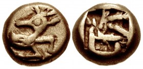 IONIA, Ephesos. Phanes. Circa 625-600 BC. EL Myshemihekte – Twenty-fourth Stater (6mm, 0.56 g).
