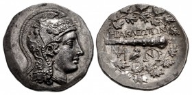IONIA, Herakleia ad Latmon. Circa 140-135 BC. AR Tetradrachm (30mm, 16.49 g, 9h). Stephanophoric type.