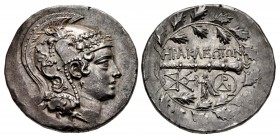 IONIA, Herakleia ad Latmon. Circa 140-135 BC. AR Tetradrachm (29.5mm, 16.80 g, 1h). Stephanophoric type.