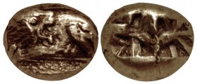 IONIA, Miletos. Circa 600-546 BC. EL Hekte – Sixth Stater (10mm, 2.34 g).