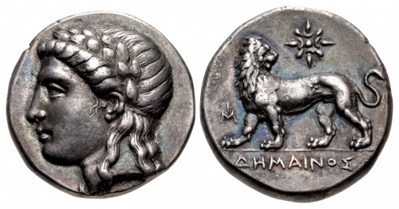 IONIA, Miletos. Circa 350-340 BC. AR Tetradrachm (22.5mm, 15.15 g, 12h). Demaino...