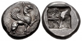 IONIA, Teos. Late 6th-early 5th century BC. AR Hemistater – Drachm (16.5mm, 6.00 g).