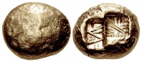 IONIA, Uncertain. Circa 650-600 BC. EL Trite – Third Stater (12.5mm, 4.70 g). Lydo-Milesian standard.