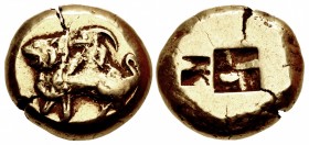 IONIA, Uncertain. Circa 600-550 BC. EL Stater (20mm, 16.52 g). Phokaic standard.