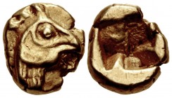 IONIA, Uncertain. Circa 600-550 BC. EL Myshemihekte – Twenty-fourth Stater (6mm, 0.67 g). Lydo-Milesian standard.
