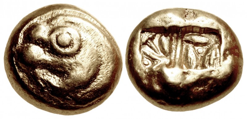 IONIA, Uncertain. Circa 600-550 BC. EL Trite – Third Stater (12.5mm, 4.73 g). Ly...