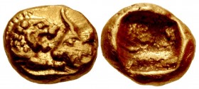 KINGS of LYDIA. Kroisos. Circa 564/53-550/39 BC. AV Twelfth Stater (6.5mm, 0.67 g). Light standard. Sardes mint.