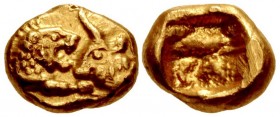 KINGS of LYDIA. Kroisos. Circa 564/53-550/39 BC. AV Twelfth Stater (6.5mm, 0.67 g). Light standard. Sardes mint.
