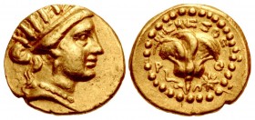 ISLANDS off CARIA, Rhodos. Rhodes. Circa 125-88 BC. AV Quarter Stater (11mm, 1.69 g, 12h). Diogne(tos), magistrate.