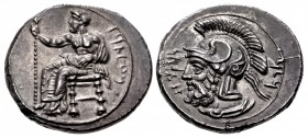 CILICIA, Tarsos. Pharnabazos. Persian military commander, 380-374/3 BC. AR Stater (24.5mm, 10.96 g, 7h). Struck circa 380-379 BC.