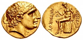 SELEUKID EMPIRE. Antiochos I Soter. 281-261 BC. AV Stater (18.5mm, 8.44 g, 6h). Aï Khanoum mint. Struck circa 266-261 BC.