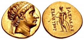 SELEUKID EMPIRE. Seleukos II Kallinikos. 246-225 BC. AV Stater (18.5mm, 8.46 g, 12h). Antioch on the Orontes mint. Struck circa 244-225 BC.