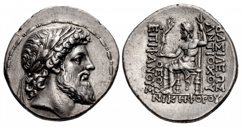 SELEUKID EMPIRE. Antiochos IV Epiphanes. 175-164 BC. AR Tetradrachm (31mm, 16.61...