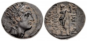 SELEUKID EMPIRE. Antiochos IV Epiphanes. 175-164 BC. Æ (19mm, 6.55 g, 1h). Quasi-municipal issue. Antioch on the Kallirhoe (Edessa) mint. Struck circa...