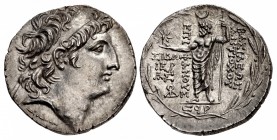 SELEUKID EMPIRE. Antiochos VIII Epiphanes (Grypos). 121/0-97/6 BC. AR Tetradrachm (30mm, 16.62 g, 11h). Sidon mint. Dated SE 196 (117/6 BC).