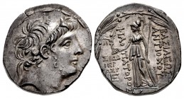 SELEUKID EMPIRE. Antiochos IX Eusebes Philopator (Kyzikenos). 114/3-95 BC. AR Tetradrachm (27mm, 16.47 g, 12h). Sidon mint. Dated SE 200 (113/2 BC).