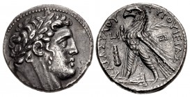 PHOENICIA, Tyre. 126/5 BC-AD 65/6. AR Shekel (27mm, 13.75 g, 1h). Dated CY 10 (117/6 BC).