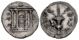 JUDAEA, Bar Kochba Revolt. 132-135 CE. AR Sela – Tetradrachm (26mm, 14.44 g, 12h). Jerusalem mint. Dated year 2 (133/4 CE).