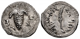JUDAEA, Bar Kochba Revolt. 132-135 CE. AR Zuz – Denarius (20mm, 3.43 g, 7h). Jerusalem mint. Undated issue, attributed to year 3 (134/5 CE).