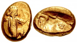 PERSIA, Achaemenid Empire. temp. Artaxerxes I to Xerxes II. Circa 455-420 BC. AV Daric (11.5mm, 8.31 g). Lydo-Milesian standard. Sardes mint.
