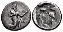 PERSIA, Achaemenid Empire. temp. Artaxerxes III to Darios III. Circa 350-333 BC. AR Tetradrachm (24mm, 14.68 g). Chian standard. Uncertain mint in wes...