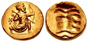 PERSIA, Alexandrine Empire. temp. Stamenes – Seleukos. Satraps of Babylon, circa 328/3-311 BC. AV Double Daric (19mm, 16.67 g). Babylon mint.