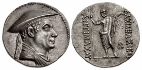 BAKTRIA, Greco-Baktrian Kingdom. Antimachos I Theos. Circa 180-170 BC. AR Tetradrachm (31mm, 16.99 g, 12h).